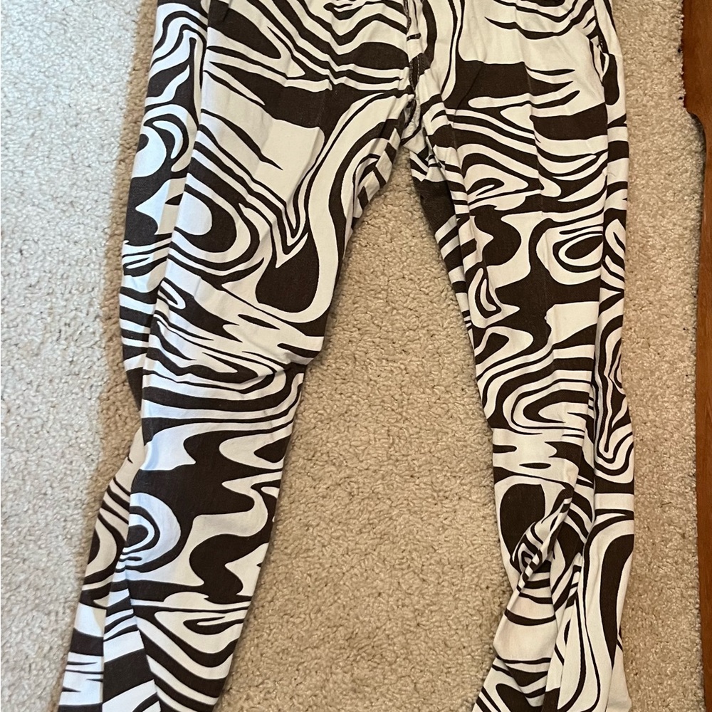 Shop Ballou super cute swirly chocolate and vanilla jeans